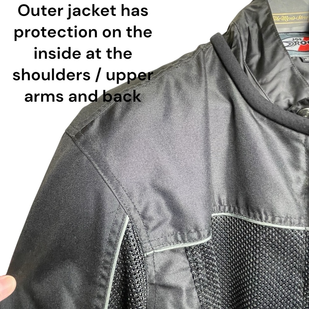 Joe Rocket Mens NWT Velocity Mesh Padded Street Motorcycle Jacket & Liner Sz L - Picture 3 of 16